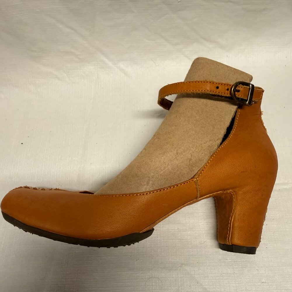 Sergio Tomani Ingrid Naranja Leather Ankle Strap Heels - Size EU 37 - Picture 3 of 14